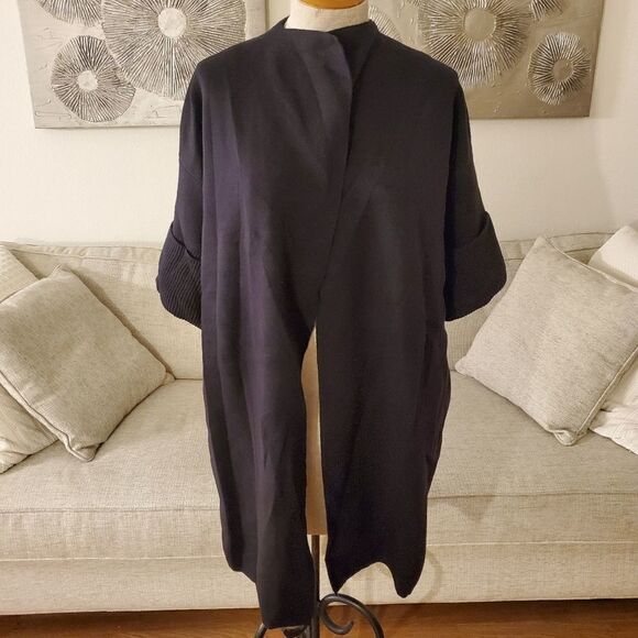 Alfani Shawl-Collar Short-Sleeve Cardigan size Small in Black - NEW - Picture 2 of 12